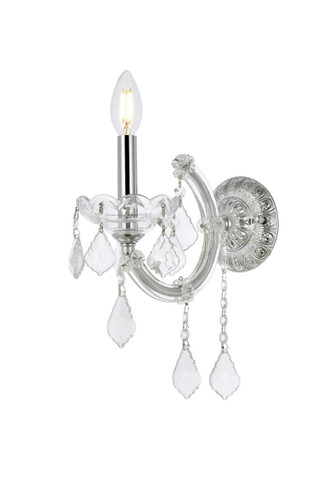 Maria Theresa 1 Light Chrome Wall Sconce Clear Royal Cut Crystal (2800W1C/RC)