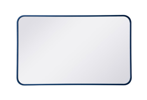 Evermore Soft Corner Blue Rectangular Mirror (MR802236BL)