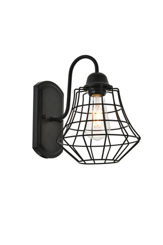 Elegant Furniture and Lighting Candor 1 Light Black Wall Sconce (LD4008W10BK)