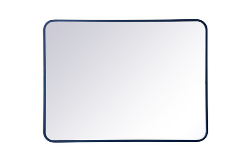 Evermore Soft Corner Blue Rectangular Mirror (MR802736BL)
