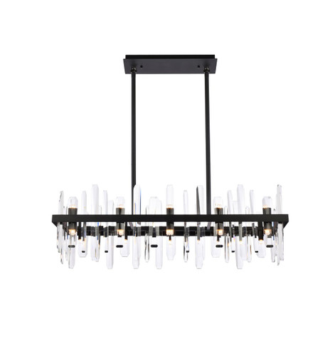 Serena 20 Light Black Chandelier With Clear Crystal (2200G36BK)