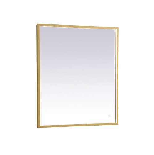 Pier LED Brass Rectangular Mirror (MRE62436BR)