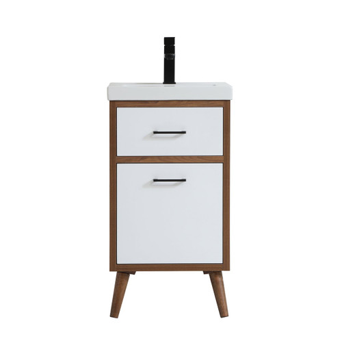 18 Inch Bathroom Vanity In Matte White (VF41018WH)