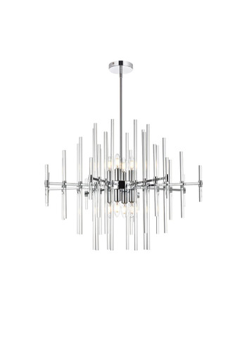 Sienna 31 Inch Crystal Rod Pendant In Chrome (2502D31C)
