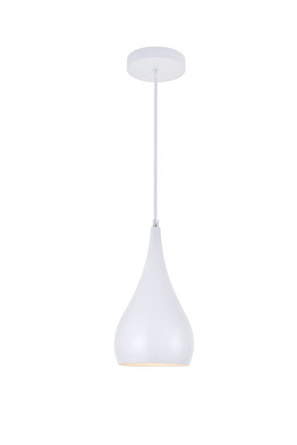 Elegant Furniture and Lighting Nora 1 Light White Pendant (LDPD2001WH)