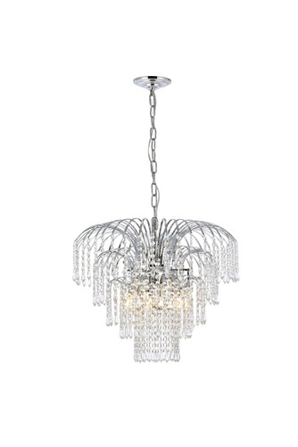 Falls 6 Light Chrome Chandelier With Clear Crystal (V6801D21C/RC)