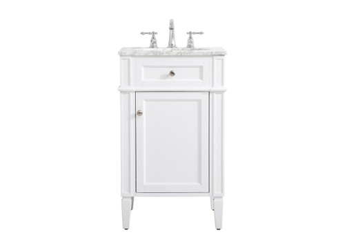 Park Avenue 21" Single White Bathroom Vanity (VF12521WH)