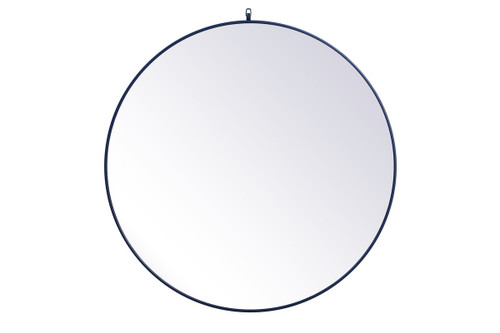 Monet Blue Round Mirror With Decorative Hook (MR4745BL)