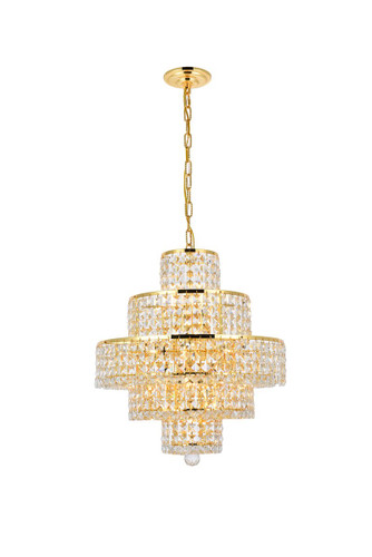 Maxime 13 Light Gold Chandelier With Clear Crystal (2039D20G/RC)