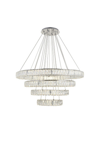 Monroe Integrated LED Chrome Chandelier With Clear Crystal (3503G41C)