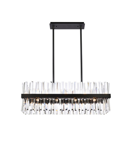 Serephina 20 Light Black Chandelier With Clear Crystal (6200G36BK)