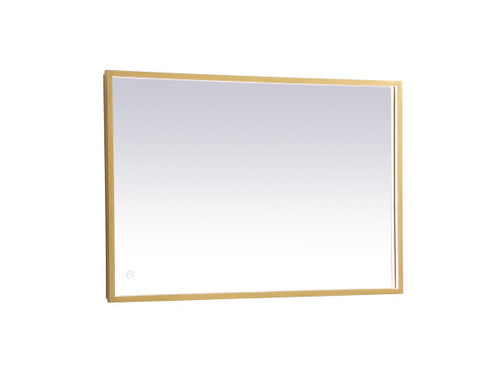 Pier LED Brass Rectangular Mirror (MRE62040BR)