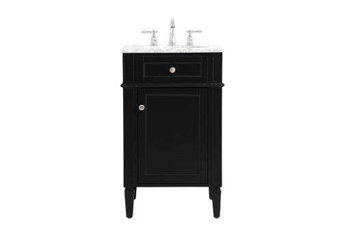 Park Avenue 21" Single Black Bathroom Vanity (VF12521BK)