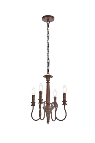 Flynx 4 Light Weathered Oak Pendant (LD7042D14WOK)