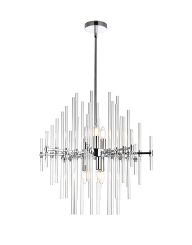 Sienna 23 Inch Crystal Rod Pendant In Chrome (2502D23C)