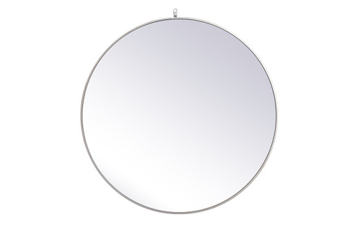 Monet Silver Round Mirror With Decorative Hook (MR4739S)