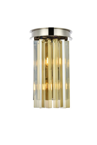 Sydney 2 Light Polished Nickel Wall Sconce With Crystal (1208W8PN-GT/RC)