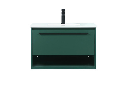 30 Inch Single Bathroom Vanity In Green (VF43530MGN)