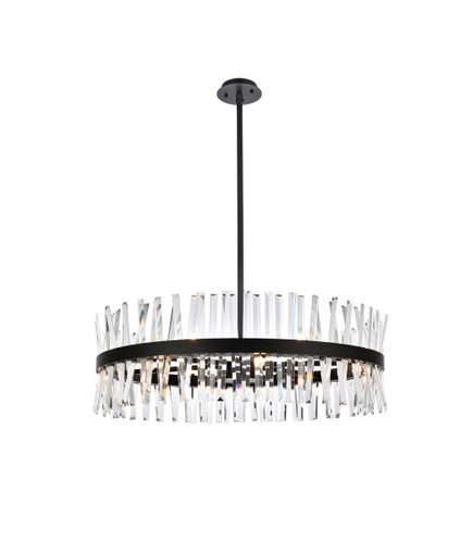 Serephina 16 Light Black Chandelier With Clear Crystal (6200D36BK)