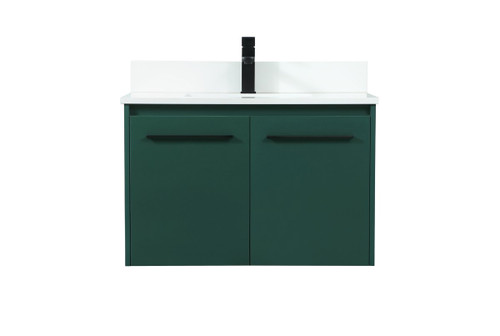 Penn 30" Single Green Bathroom Vanity With Backsplash (VF44530MGN-BS)