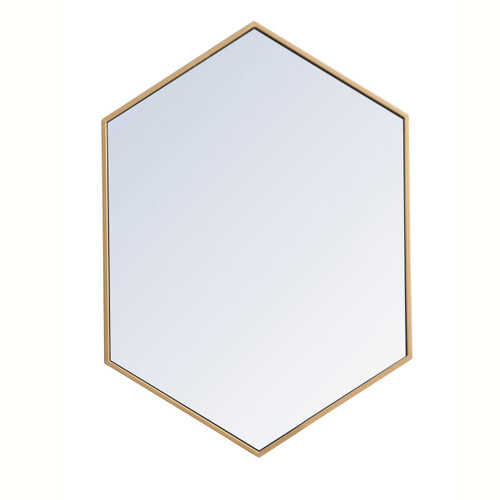 Monet Brass Hexagon Mirror (MR4424BR)