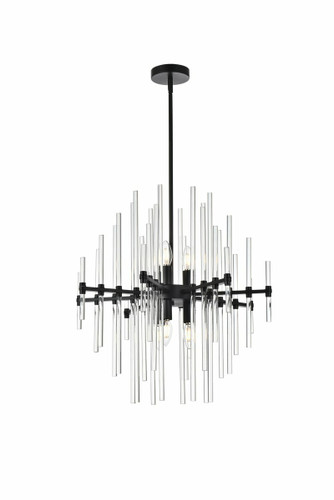 Sienna 6 Light Crystal Black Pendant (2502D23BK)