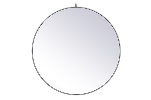 Monet Grey Round Mirror With Decorative Hook (MR4739GR)