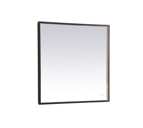 Pier LED Black Rectangular Mirror (MRE62736BK)