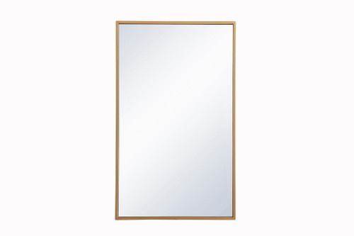 Wyn Metal Mirrored Brass Medicine Cabinet (MR571728BRS)