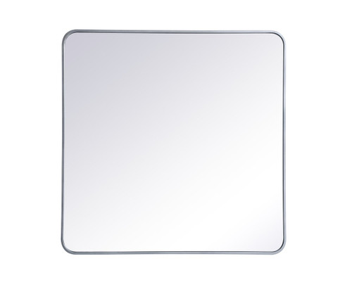 Evermore Soft Corner Silver Square Mirror (MR803636S)