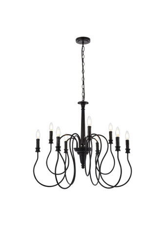 Flynx 9 Lights Pendant In Black (LD7045D30BK)