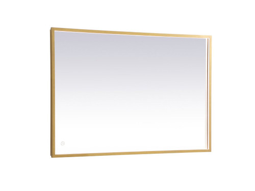 Pier LED Brass Rectangular Mirror (MRE62730BR)