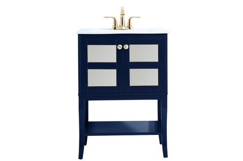 Mason 24" Single Blue Bathroom Vanity (VF2101MRBL)