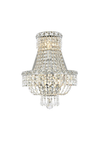 Tranquil 3 Light Chrome Wall Sconce With Clear Crystal (V2528W12C/RC)