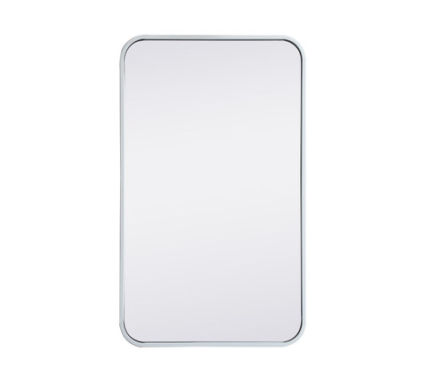 Evermore Soft Corner White Rectangular Mirror (MR801830WH)