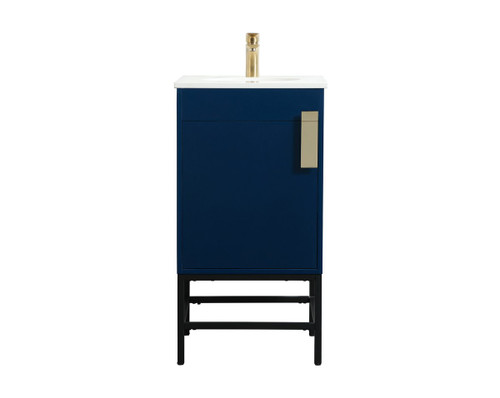 18 Inch Single Bathroom Vanity In Blue (VF48818MBL)