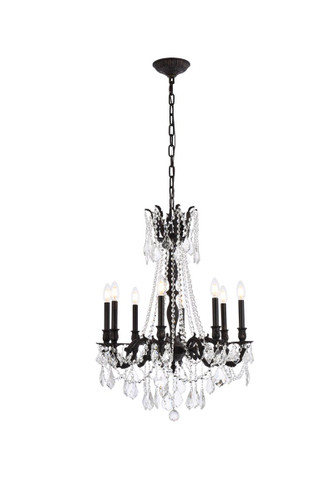 Rosalia 8 Light Dark Bronze Chandelier Clear Royal Cut Crystal (9208D24DB/RC)