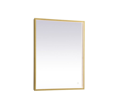 Pier LED Brass Rectangular Mirror (MRE62036BR)