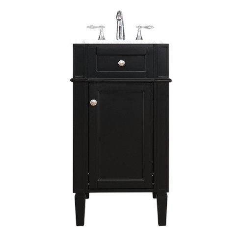 Park Avenue 18" Single Black Bathroom Vanity (VF12518BK)