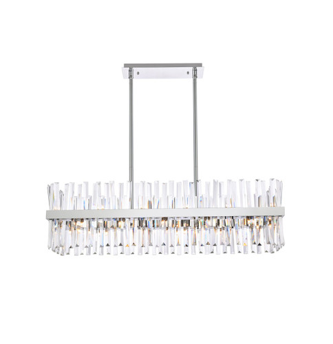 Serephina 42 Inch Crystal Rectangle Chandelier Light In Chrome (6200G42C)