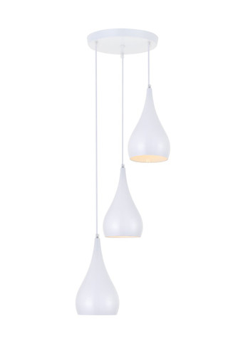 Nora 3 Light White Pendant (LDPD2000WH)