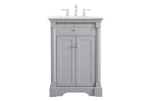 Elegant Furniture and Lighting 24 Inch Single Bathroom Vanity In Grey (VF53024GR)