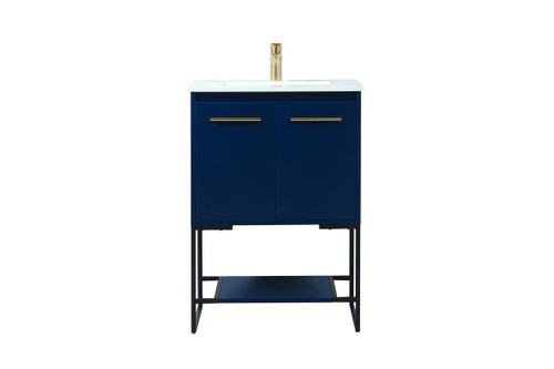 24 Inch Single Bathroom Vanity In Blue (VF42524MBL)