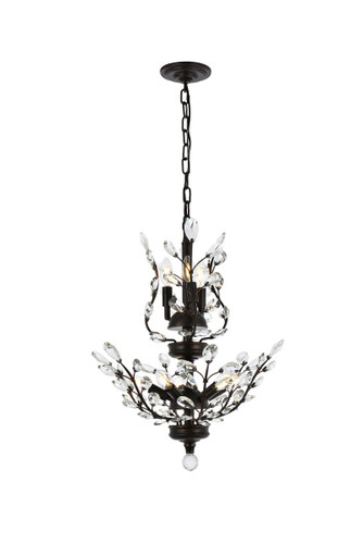 Orchid 8 Light Dark Bronze Chandelier With Clear Crystal (V2011D21DB/RC)