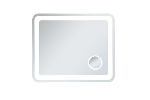 Lux LED Glossy White Rectangular Mirror With Magnifier (MRE53036)
