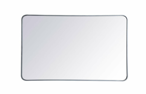 Evermore Soft Corner Silver Rectangular Mirror (MR803048S)