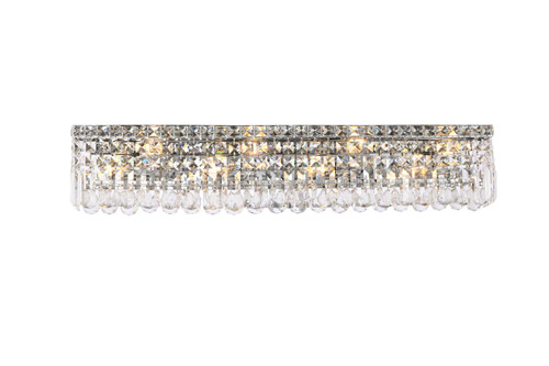 Maxime 8 Light Chrome Wall Sconce With Clear Crystal (V2032W36C/RC)