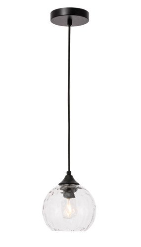 Cashel 1 Light Black Pendant With Clear Glass (LD2280)