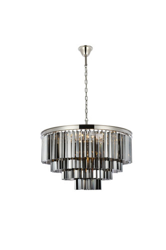 Sydney 17 Light Polished Nickel Chandelier With Crystal (1201D32PN-SS/RC)