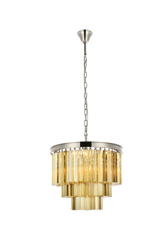 Sydney 9 Light Polished Nickel Chandelier With Crystal (1201D20PN-GT/RC)